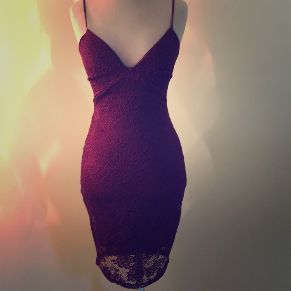 Plum Midi Bodycon Dress